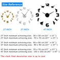 thumbnail image 3 of Roman Arabic Numerals Mixed DIY Large Wall Clock Kitty Cat Silhouette Wall Art Giant Wall Watch Modern Design Home Decor Clock(Black,27inch), 3 of 6
