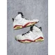 thumbnail image 1 of Ni-k-e Air Jordan 6 Retro Bulls White Varsity Red Black Sneakers Mens 11.5, 1 of 6