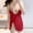 Red, variant on Womens Pajama Fashion Solid Color Lace Nightgown Casual Collared Sleeveless Sleepwear Womens Summer Pajamas