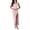Pink, variant on Women'S Slip Long Dress Cowl Neck Backless Ruched Bodycon Side Split Cocktail Party Night Out Dress L