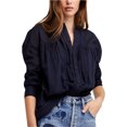 thumbnail image 1 of Free People - Camiseta con botones para mujer, color azul, pequeña Free People  Camisa con botones, 1 of 1