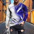 thumbnail image 2 of Blusa de camiseta de manga corta con estampado de jersey de cuello redondo informal a la moda para hombre Pompotops  oipoqjl2997, 2 of 3