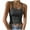 Dark Gray, variant on Htigea Women's Scoop Neck Sleeveless Knit Ribbed Fitted Casual Crop Tank Top under $10.00 Blue,S