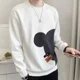 thumbnail image 2 of Sudadera con capucha y cuello redondo para hombre, sin capucha, color blanco, corte ajustado, ropa para hombre, cuello redondo, gráfico, ofertas al por mayor, cálidas, 2 of 5