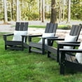 thumbnail image 3 of DuroGreen Aria Adirondack Chair Set Made With All-Weather Tangentwood, 2 Chairs, 1 Side Table, Oversized, High End Patio Furniture for Porch, Lawn, Deck, No Maintenance, Made in the USA, Black, 3 of 7