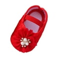 thumbnail image 3 of EnJoCho Cute Walking Shoes for Toddler Girls Baby Shoes with Hair Band Fashion Soft Soled Toddler Shoes Versatile Dress Flower Princess Shoes Baby Girl Shoes 0-6 6-12 Months, 3 of 8
