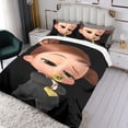 thumbnail image 3 of Jefe Bebé Niña Blanca Conjunto de sábanas temático, trío de piezas, cómodo y amigable con la piel, diseño único, regalo de decoración para el hogar para familiares, amigos y fans,140cm *210cm, 3 of 6