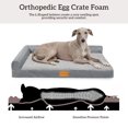 thumbnail image 3 of Exclusivo Mezcla L-Shaped Pet Couch Bed with Removable and Washable Cover 36"x24", Orthopedic Dog Bed for Medium Dogs with Non-Slip Bottom, Grey, 3 of 10