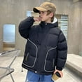 thumbnail image 2 of TFEOQRY Boys Girls Winter Hooded Jacket Coat Thick Thermal Waterproof and Fashionable Jacket Long Sleeve Hooded Outcoat Black, 2 of 5