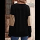 thumbnail image 5 of Blusas Elegantes e Informales para Mujer, con Bloques de Color, de Larga y Cuello en V, para Otoño. Camello M, 5 of 6