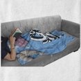thumbnail image 6 of Chill Soft Flannel Fleece Throw Blanket, Summer Vibes Gone to the Beach Holiday Theme with Nautical Elements, Cozy Plush for Indoor and Outdoor Use, 50" x 60", Blue Marigold Pink, by Ambesonne, 6 of 6