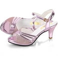 thumbnail image 3 of Aayomet High Buckle Strap Ladies Sandals Heel Womens Toe Shoes Fashion Womens High Heels Shoes Straps Dress Heeled Sandals,Purple 7, 3 of 5