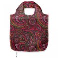 thumbnail image 1 of East Shopping Tote Bag, Pattern Based on Traditional Vintage Twists Lines Spirals, Sturdy Fabric Foldable Lightweight Market Bag for Daily Use, Dark Coral Orange Green, by Ambesonne, 1 of 4
