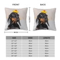 thumbnail image 2 of Fuzoiu Dachshund Sitting in Bathtub Print Square Pillow Cover,Hidden Zipper Design,Luxury Square Pillow Case, Throw Pillow,Couch Cushion-22"x22", 2 of 7