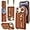 B+Brown, variant on iPhone 12 Mini Case with Card Holder for Women, iPhone 12 Mini Phone Case Wallet with Strap Credit Card Slots Crossbody with Kickstand Zipper Case - Brown