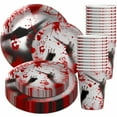 thumbnail image 4 of Tableware Set,Halloween Themed Party Blood Printed Paper Cup And Paper Plate Set, 4 of 6