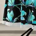 thumbnail image 5 of Coolnut Turquoise Forest Floral Round Table Cloth 60" Tablecloth with Trim Ribbon Stain-Resistant Dining Table Cover for Home Dinner Party Tabletop Fabric House Decor, 5 of 7