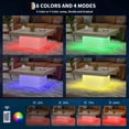 thumbnail image 3 of Bingirl 35-Inch Square Coffee Table with 16-Color Plug-In LED Lights: A Modern Living Room Cocktail Table, 3 of 7