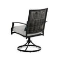 thumbnail image 3 of Afuera Living 2-Piece Outdoor Black Metal Swivel Dining Chairs, 3 of 11