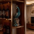 thumbnail image 5 of Feng Shui Creative Peacock Statues，Resin Bird Sculpture  Living Room, Bed Room And Office Handicraft Porch Decoration Statue, 5 of 7