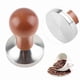 thumbnail image 3 of Stainless Steel Espresso Coffee Tamper with Wooden Handle and 58mm Flat Base, 3 of 4