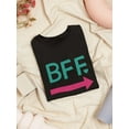 thumbnail image 3 of Bff She think I'm Crazy Funny Women Black T-Shirt, Female Medium, 3 of 4