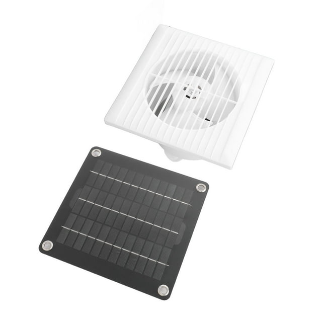 Solar Powered Exhaust Fan, Weather IP67 Waterproof Prevent Corrosion 6 Inch Solar Ventilation Fan Mesh Guard For Greenhouse For Chicken Coop