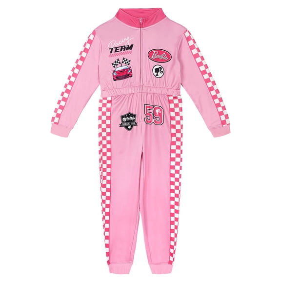 Barbie Racing Zip Up Coverall Toddler to Big Kid