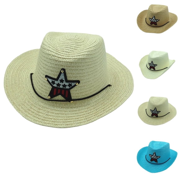 Cowsor Kids Denim Star Sun Hat Breathable UV Protection Outdoor Cap Cute Summer Hat for 2-6 Years Old Boys Girls