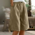 thumbnail image 2 of frariair ​Breathable Wide Leg Women's Shorts With Stretch Waistband Summer Casual Athletic Shorts Knee Length Outdoor Activities​ Coffee, 2 of 9