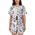 thumbnail image 1 of Balery Cowboy Conjunto de Pijama para Mujer con Estampado, Dos Piezas de Manga Corta y Shorts, Ropa de Dormir Suave con Cuello Redondo y Bolsillos-X-Large, 1 of 6