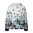 thumbnail image 6 of Mercatoo Girls 𝐅loral Butterfly Graphic Hoodies Fall Winter Oversized 𝐇ooded Sweatshirts Long Sleeve Pullover Hoodie Pocket, 6 of 7