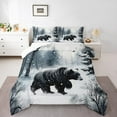 thumbnail image 2 of Manfei 3D Farmhouse Bear Queen Comforter Set, Woodland Animal Bedding Sets, Teens Boys Girls Kids Bedding Comforter Set, Ultra Soft Home Decor, 3pcs, 2 of 8