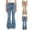 Blue, variant on ATOGUTA Girls Pants Jeans Long Bell Bottom Wide Leg Denim Pants Size 6-13, Khaki