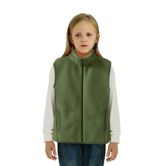 Dpytoraw Toddler Boy Girl Vest Warm Fall Coat Winter Sleeveless Solid Color Autumn Clothes Size 7-8 Years