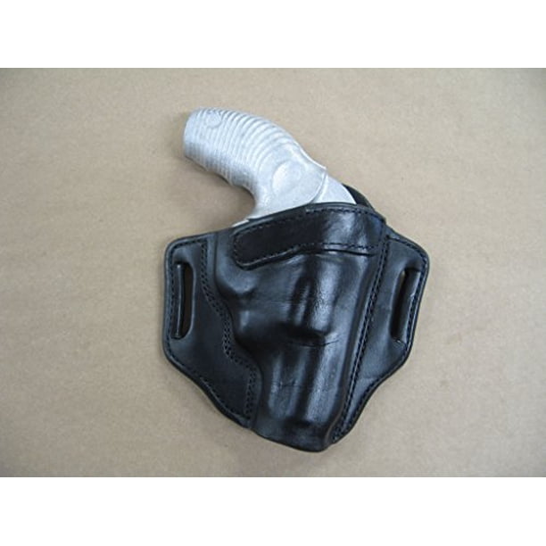 Azula Leather 2-Slot Pancake Holster For Springfield Hellcat W/ Red Dot - OWB Right Hand Black