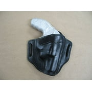 Azula OWB Leather 2 Slot Pancake Belt Holster for Taurus Protector 85, 605 Poly Revolver Black RH