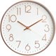 thumbnail image 2 of Silent Wall Clock Quality Quartz, Round Easy to Read Silent Wall Clock GOLD, 2 of 4