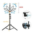 thumbnail image 2 of Amdohai 16cm/ 6inch LED Video Ring Light Lamp Dimmable 3 Modes USB Powered with Ballhead Adapter Phone Holder 110cm Tripod Stand Wireless Remote Shutter for Live Streaming Selfie Facial Makeup, 2 of 7
