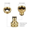 thumbnail image 2 of Apuakthei Conector De Manguera De Jardín, Conector De Grifo De Jardín De Latón Macizo, Conector De Grifo 2 En 1 De 1/2 Pulgada Y 3/4 Pulgada, Accesorios De Manguera De Jardín De Conexión Rápida De, 2 of 5
