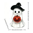 thumbnail image 3 of Halloween Ghost Figurine, Funny Pumpkin Ghost Statue Ghost Decoration Holding for Gift Props Tabletop Home Decor Gifts for Anniversary Weddings, 3 of 5
