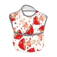 thumbnail image 2 of Susaid Cute Mushroom Print Bibs for Babies Toddlers Adjustable Waterproof Free Soft Durable Bibs for eating with Large Pocket Food Catcher, 2 of 8