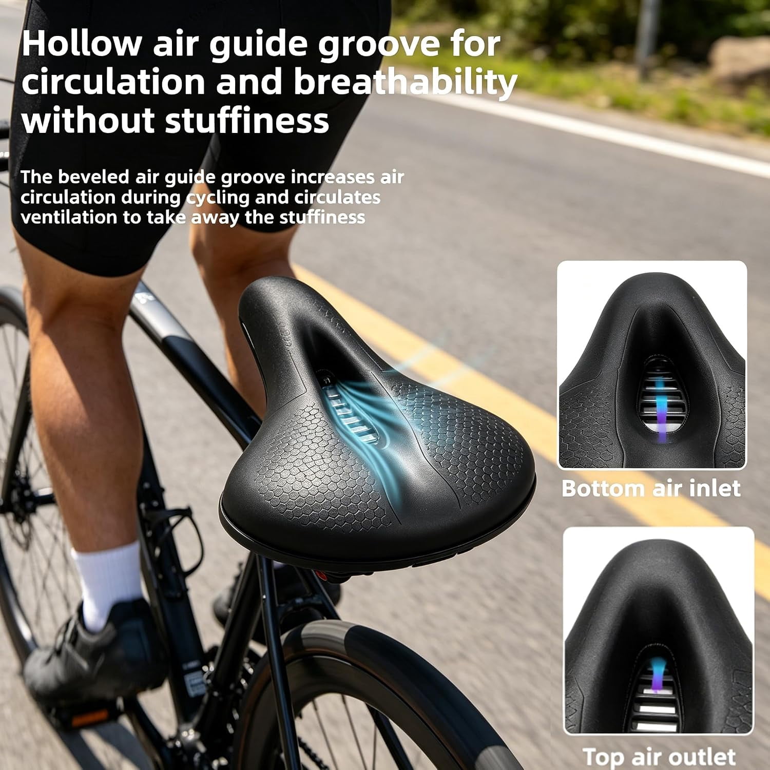 2026 New Ascent Bike Saddle 2.0 – Bike Seat Cushion, Ergonomic Bicycle Seat, Shock-Absorbing & Breathable, for Leisure, Competition, and Off-Road scenarios