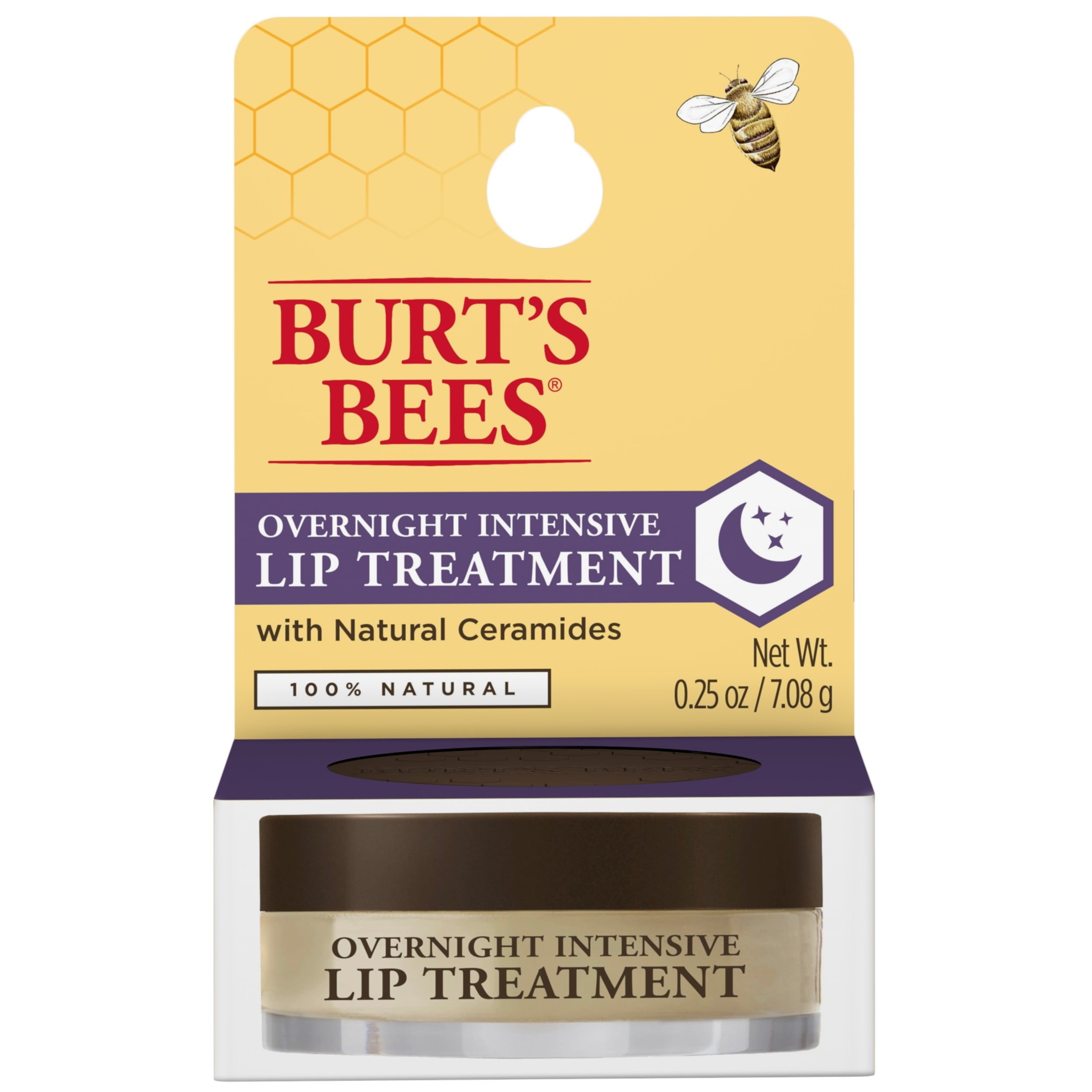 Burt's Bees 100 Natural Overnight Lip Treatment, 0.25 oz