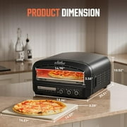 BIG HORN OUTDOORS Pizza Oven Indoor, 14 Electric Pizza Maker with 6 Modes, Heats up to 800°F, Ideal for Kitchen, Restaurants, Parties