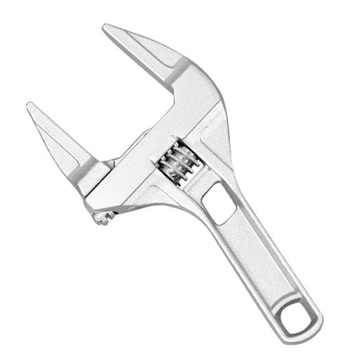 YUXUJ 16-68mm Universal Repair Set Bathroom Hand Tools Large Opening Pipe Wrench Nut Key Adjustable Wrench Spanner Repair Set Tools Color : Silver, Size : One Size