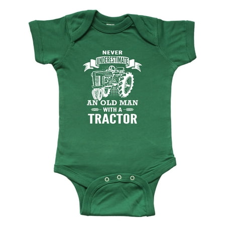 

Inktastic Old Man Tractor Gift Baby Boy Bodysuit