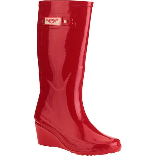 Solid Wedge Tall Rain Boot - Walmart 