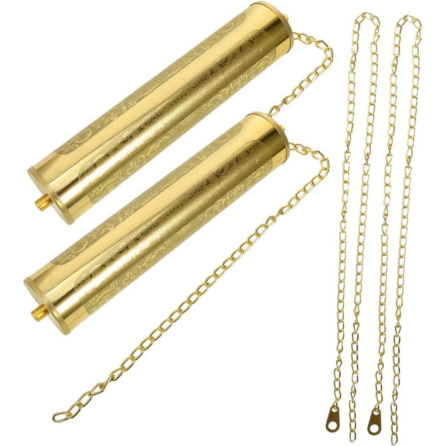 HUGFEGWE 1 Set Grandfather Clock Decorative Hammer Wall Clock Weight Clock Weight for Wall Clock Wall Clock Replacement Chain Weight Clock Part Supply Iron Clock Part Clock Supply CA919-134758