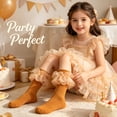 thumbnail image 6 of TELOLY 2Pairs Kids Socks,6-8 Years Old Ruffle Socks,Ruffle Socks For Girls,18-20Cm, 6 of 7